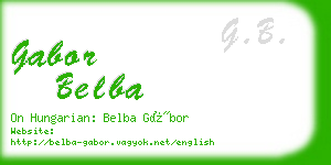 gabor belba business card